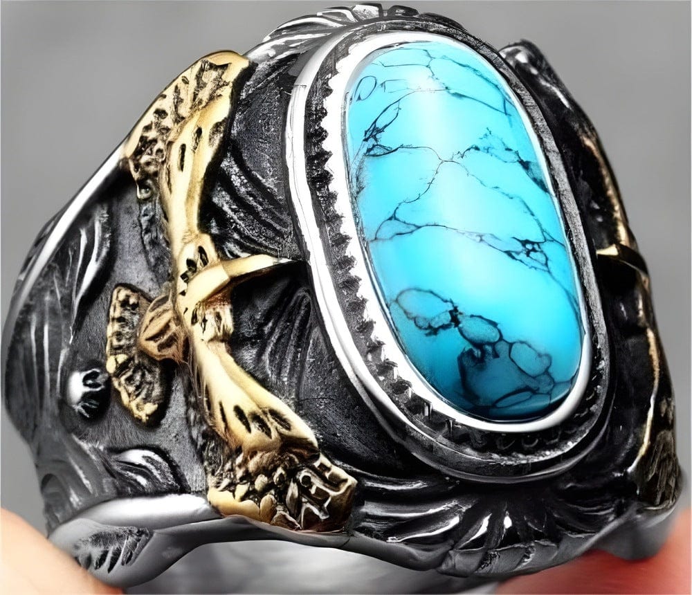 EAGLE CREST RING - Pure Stainless Steel Men’s Steel-Plated Ring – Statement Luxury Jewelry (Size : 23) - Image 4