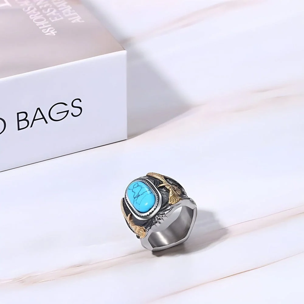 EAGLE CREST RING - Pure Stainless Steel Men’s Steel-Plated Ring – Statement Luxury Jewelry (Size : 23) - Image 5