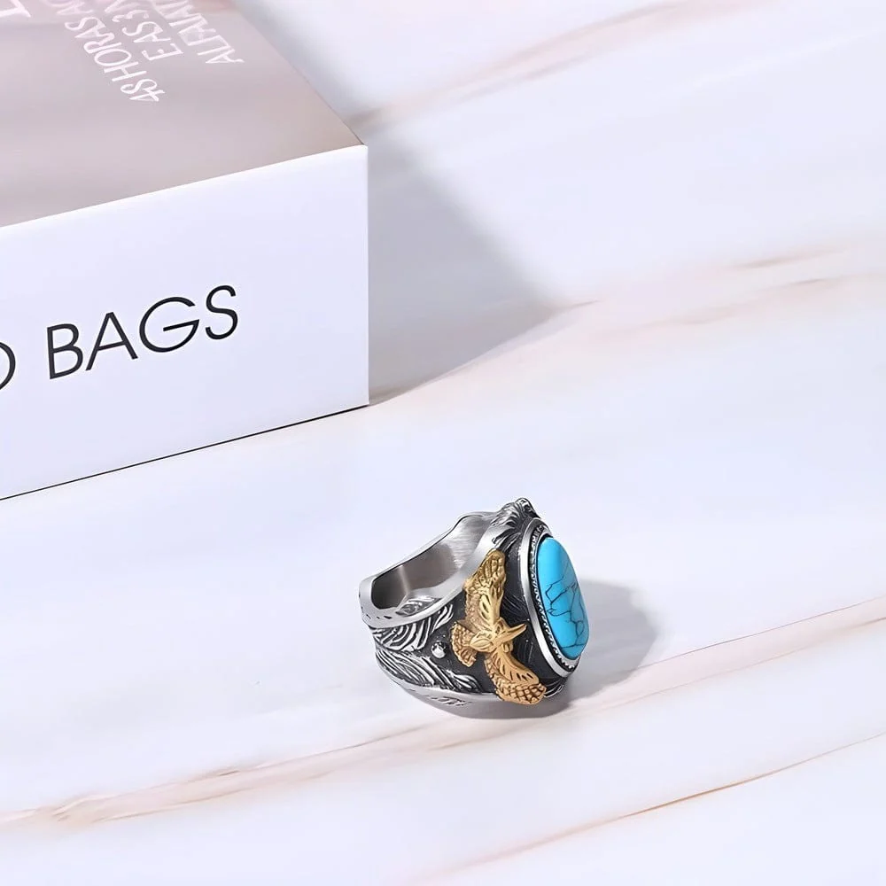 EAGLE CREST RING - Pure Stainless Steel Men’s Steel-Plated Ring – Statement Luxury Jewelry (Size : 23) - Image 6