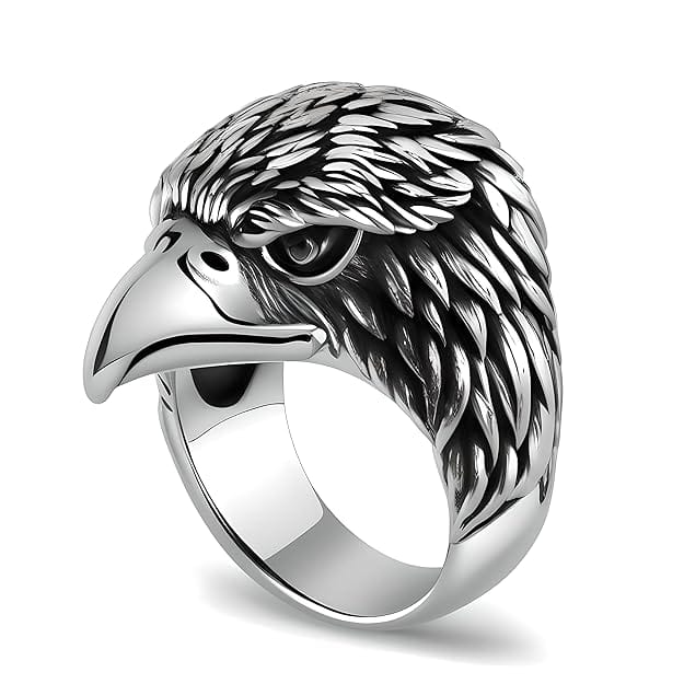 EAGLE HEAD - Titanium Steel Ring for Men - Image 3