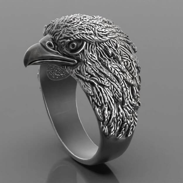 EAGLE HEAD - Titanium Steel Ring for Men - Image 4