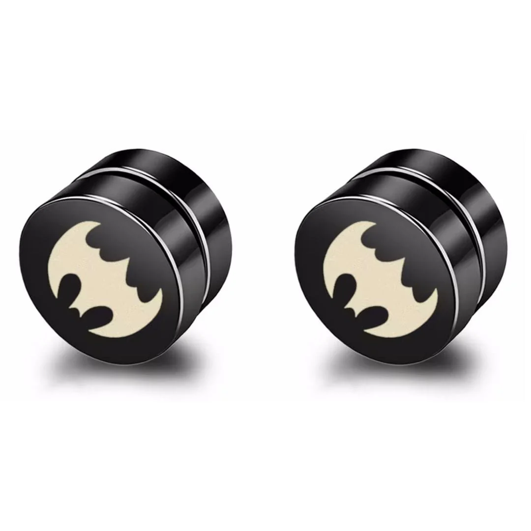 GOTHAM - Magnetic Non-Piercing Pure Titanium Steel Studs Earrings for Men & Boys (2 Pcs) - Image 3
