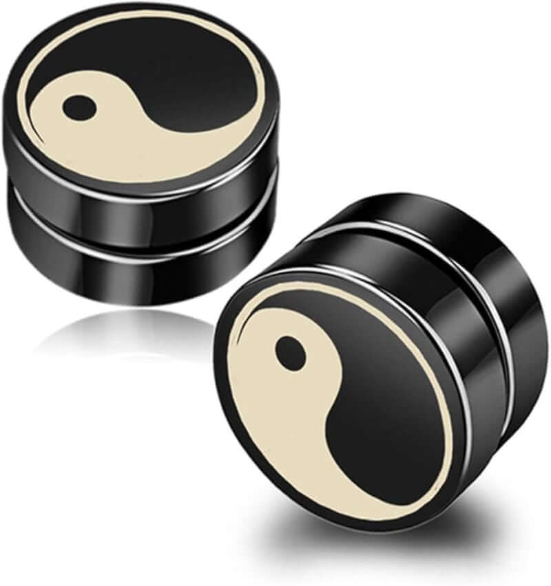 HARMONIX - Magnetic Non-Piercing Pure Titanium Steel Studs Earrings for Men & Boys (2 Pcs) - Image 3