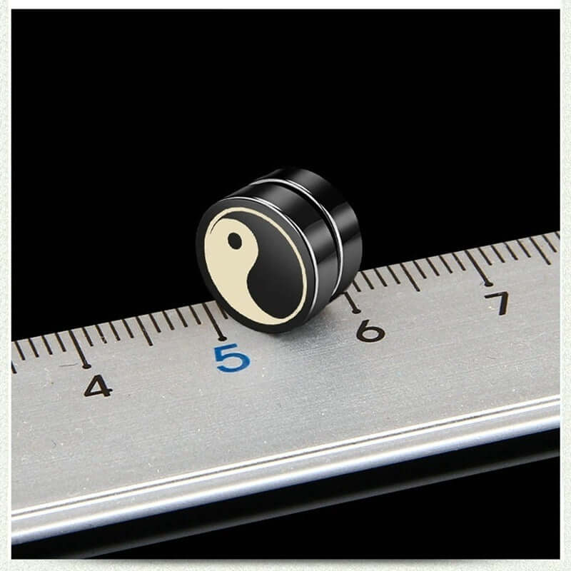 HARMONIX - Magnetic Non-Piercing Pure Titanium Steel Studs Earrings for Men & Boys (2 Pcs) - Image 4