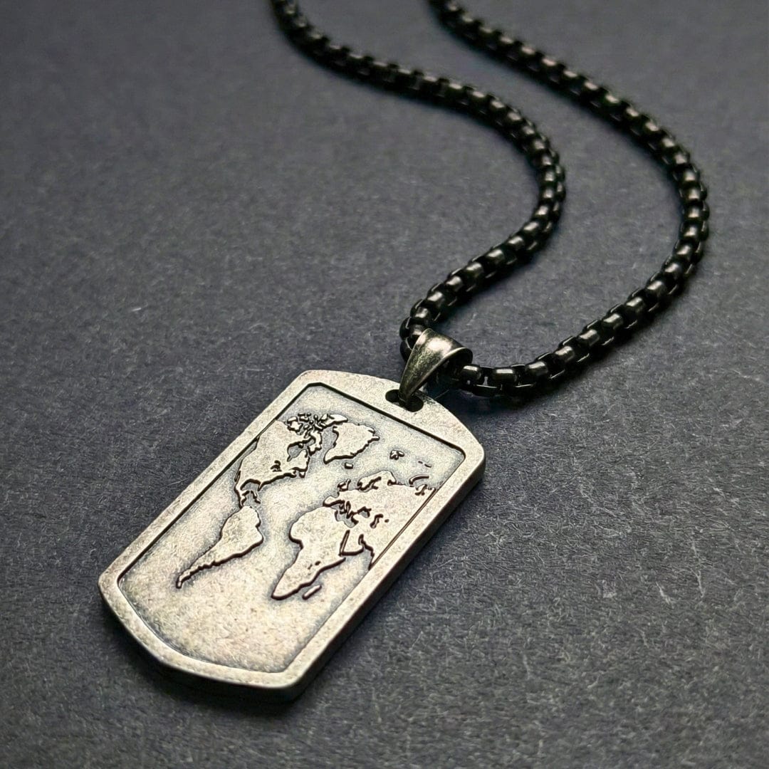 ROMAN REALM - 26mm Titanium Steel Pendant with 24inch Round Box 5mm Chain for Men & Boys - Image 3