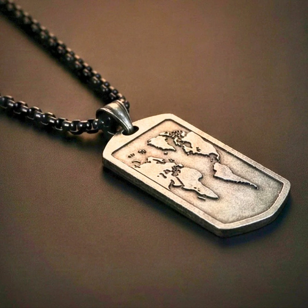 ROMAN REALM - 26mm Titanium Steel Pendant with 24inch Round Box 5mm Chain for Men & Boys - Image 4