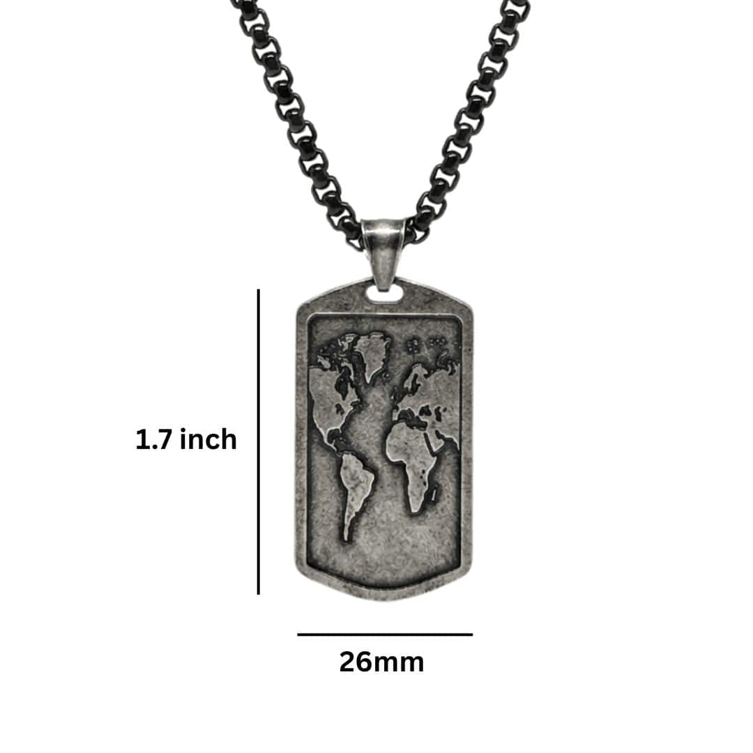 ROMAN REALM - 26mm Titanium Steel Pendant with 24inch Round Box 5mm Chain for Men & Boys - Image 6