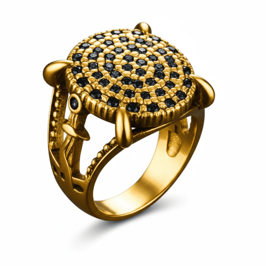 Royal Series - THE DRAGONHOLD RING - Pure Stainless Steel Men’s Black-Steel-Plated Ring – Statement Luxury Jewelry (Size : 27) - Image 3