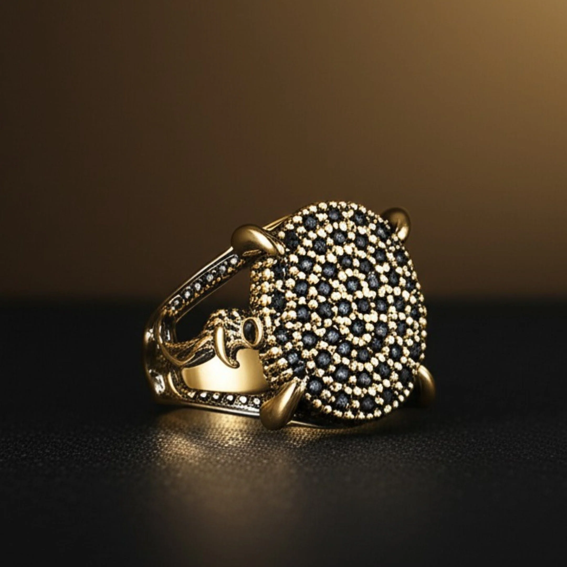 Royal Series - THE DRAGONHOLD RING - Pure Stainless Steel Men’s Black-Steel-Plated Ring – Statement Luxury Jewelry (Size : 27) - Image 4