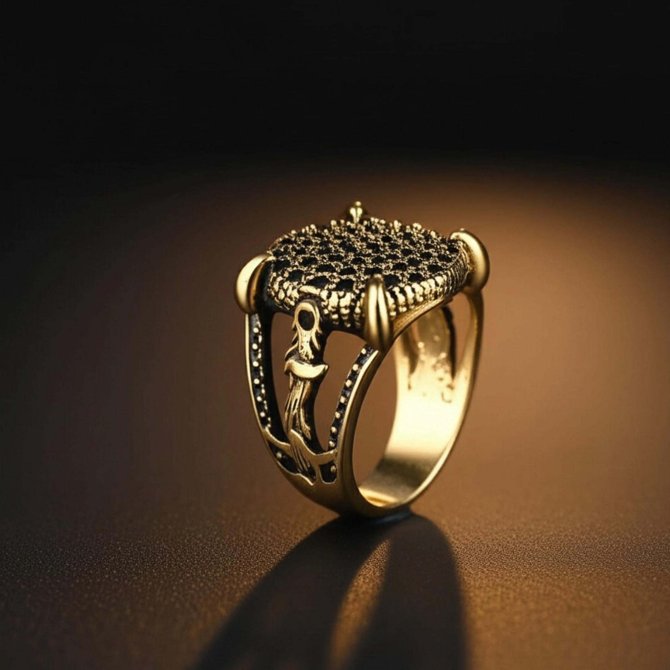 Royal Series - THE DRAGONHOLD RING - Pure Stainless Steel Men’s Black-Steel-Plated Ring – Statement Luxury Jewelry (Size : 27) - Image 5