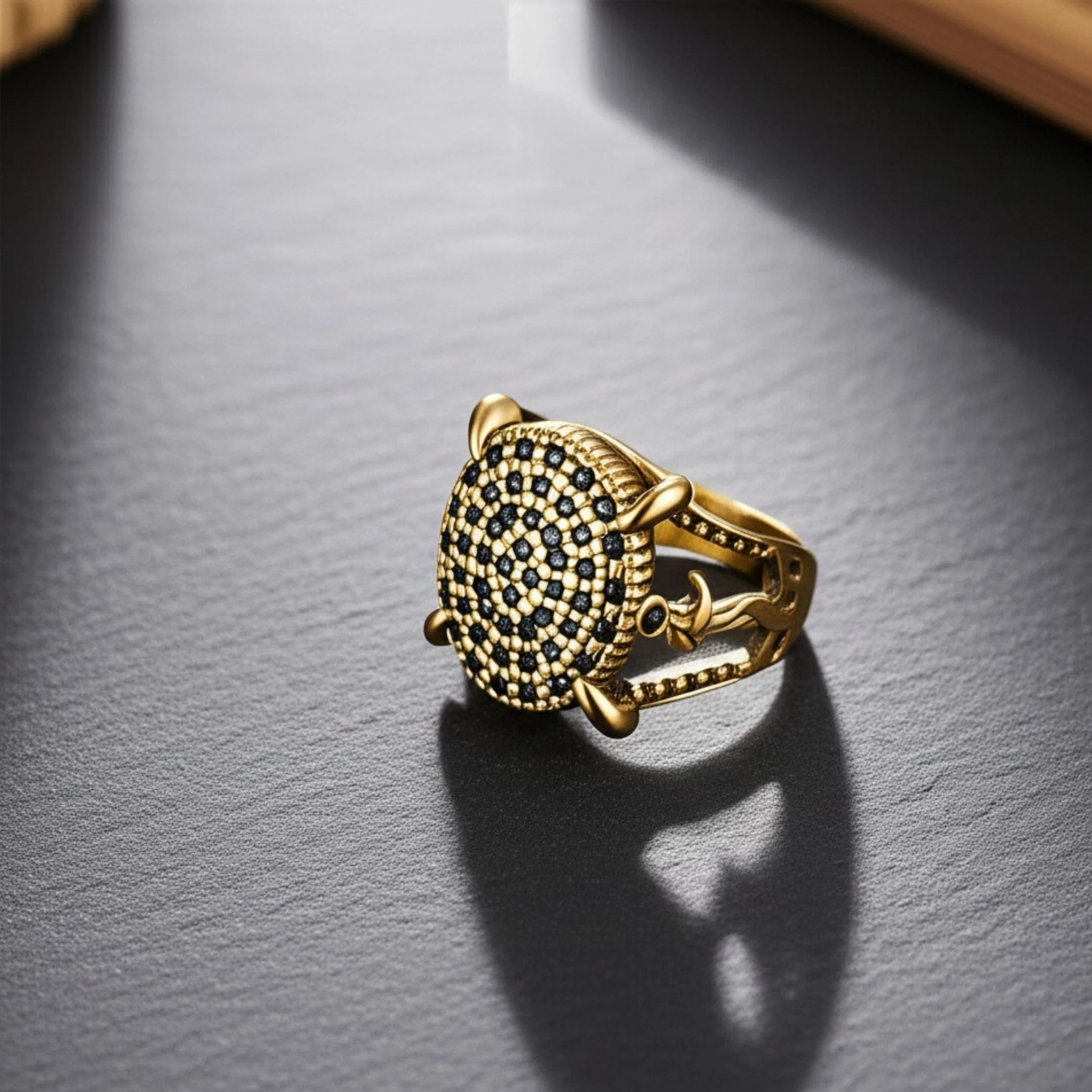 Royal Series - THE DRAGONHOLD RING - Pure Stainless Steel Men’s Black-Steel-Plated Ring – Statement Luxury Jewelry (Size : 27) - Image 7