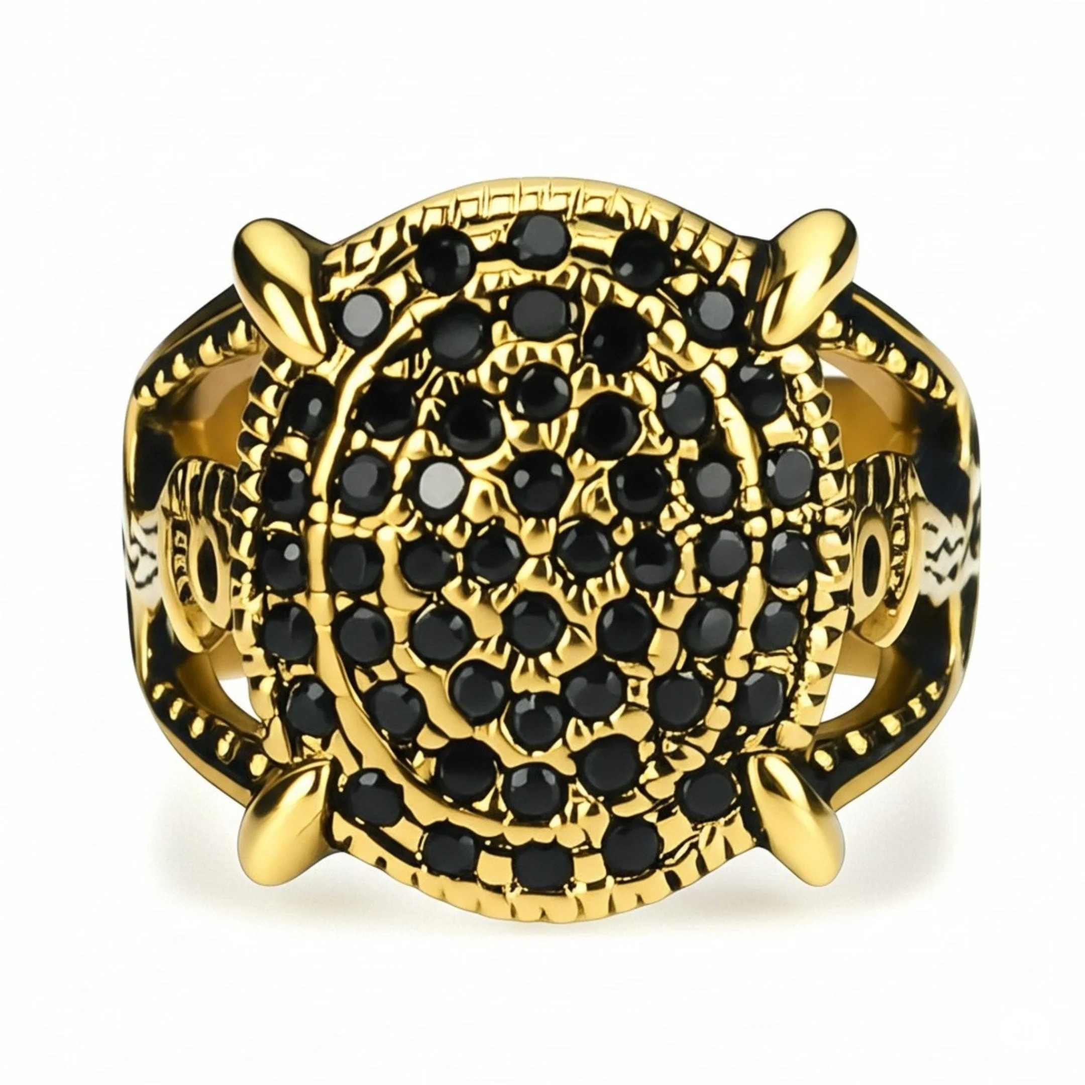 Royal Series - THE DRAGONHOLD RING - Pure Stainless Steel Men’s Black-Steel-Plated Ring – Statement Luxury Jewelry (Size : 27) - Image 9