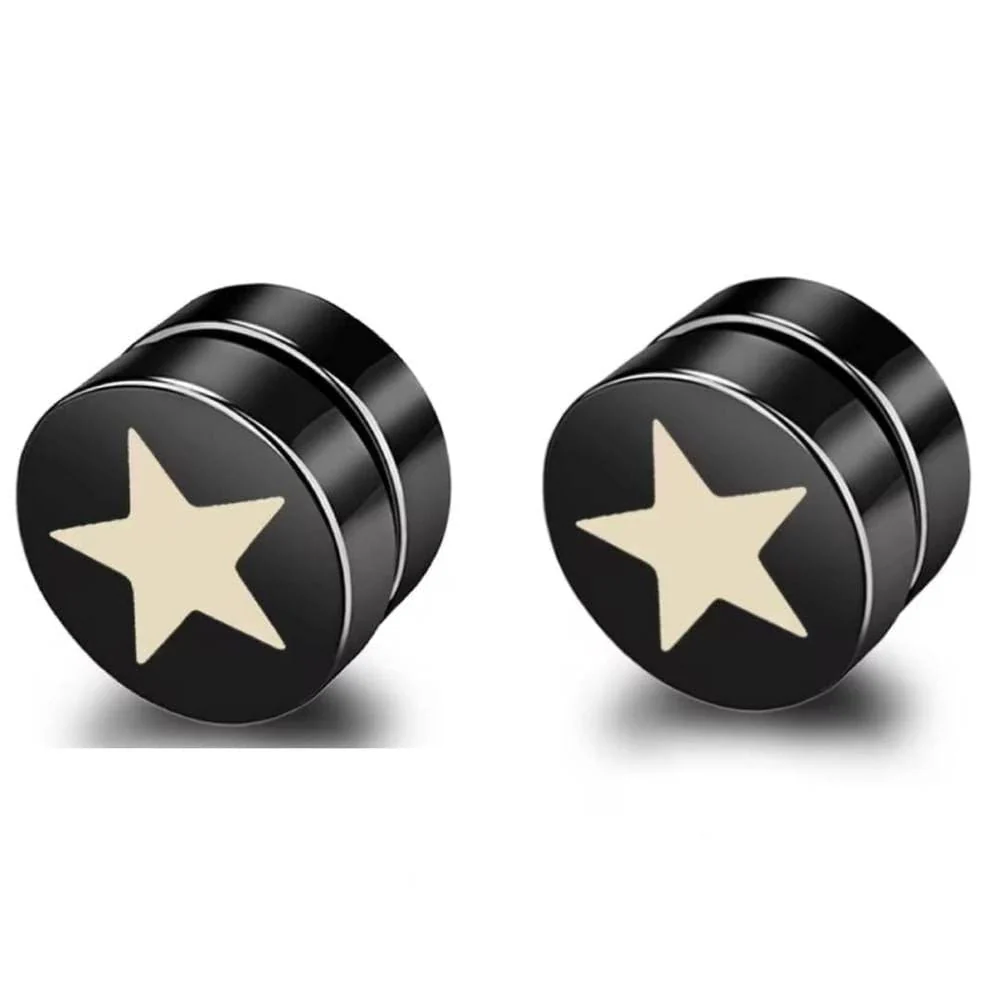 STARLUX - Magnetic Non-Piercing Pure Titanium Steel Studs Earrings for Men & Boys (2 Pcs) - Image 4