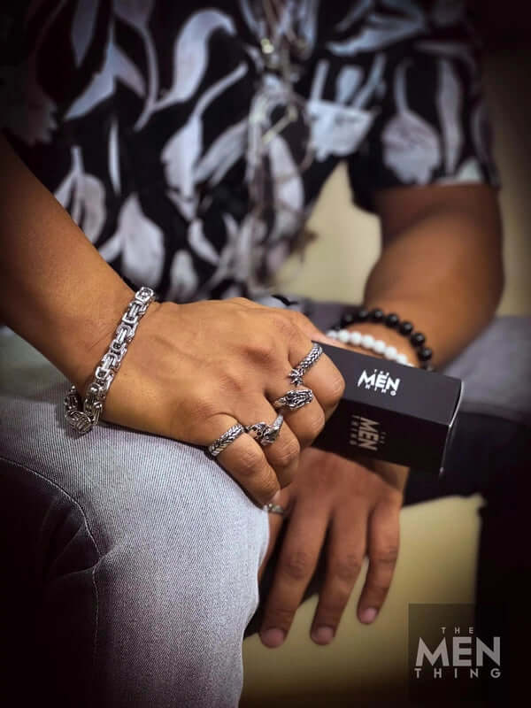 MASCULINE -  8mm Stainless Steel Bracelet, American trending Style, 7 to 9 inch with Lobster Claw Buckle for Men & Boys - Image 3