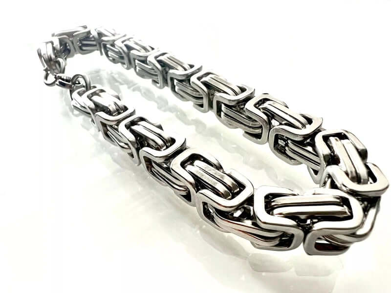 MASCULINE -  8mm Stainless Steel Bracelet, American trending Style, 7 to 9 inch with Lobster Claw Buckle for Men & Boys - Image 5