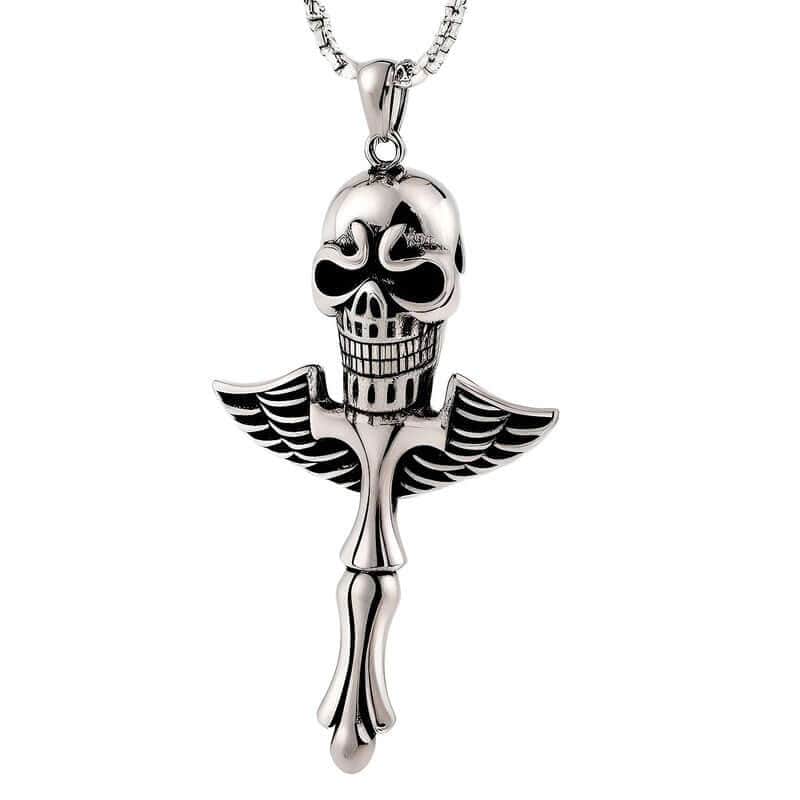 SKULL KING - Pure Titanium Steel Pendant with 24inch Round Box Chain for Men & Boys - Image 3