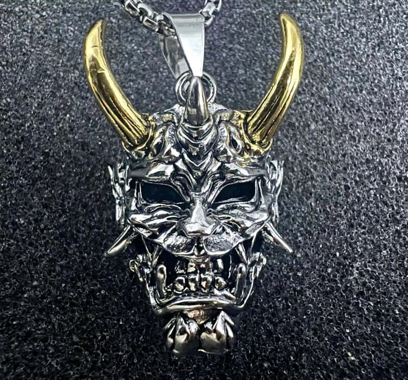 GOLDEN HORN - Alloy Pendant with Stainless Steel 24inch Round Box Chain, European trending Style for Men & Boy - Image 5