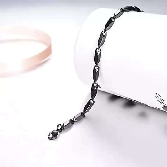 RICE CHAIN BLACK - Stainless Steel  24inch Chain - Image 5