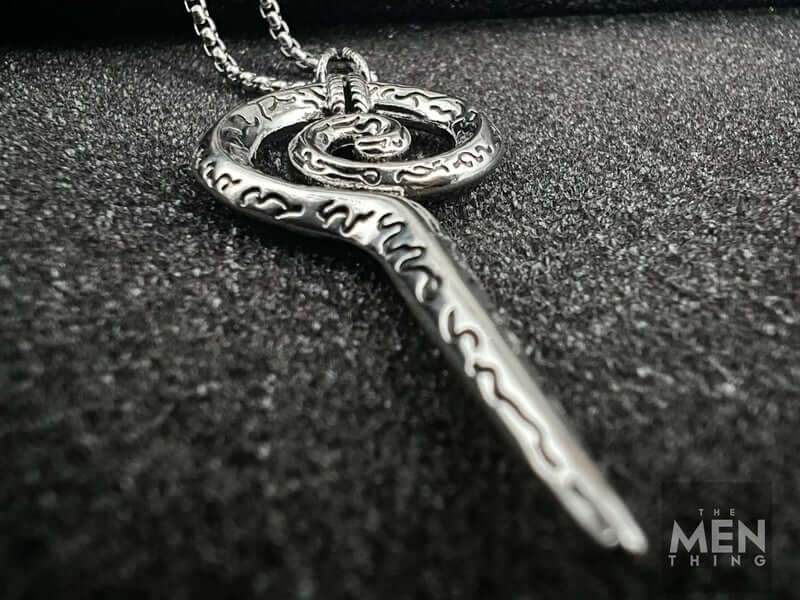 SPIRAL WEAPON  - Alloy Pendant with Pure Stainless Steel  24inch Round Box Chain, European trending Style for Men & Boy - Image 6