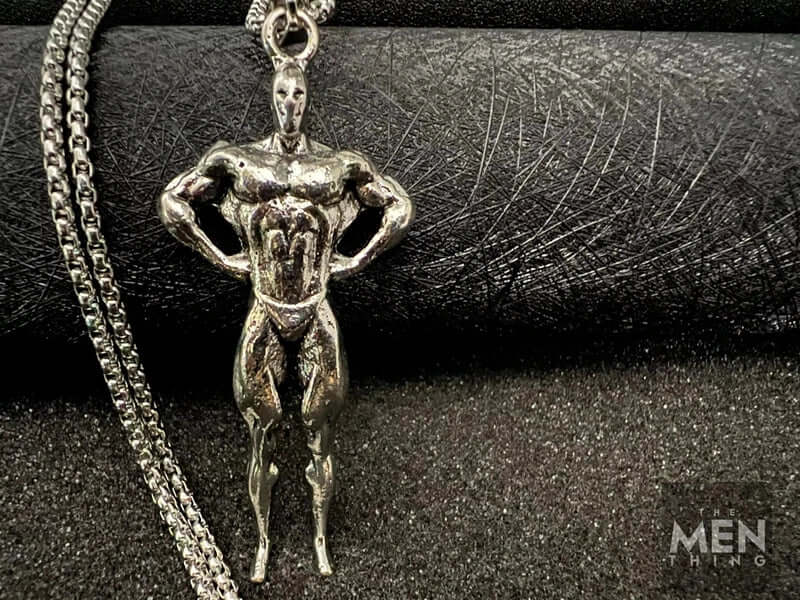 STRONG ME -  Alloy Pendant with Pure Stainless Steel  24inch Round Box Chain, American trending Style for Men & Boy - Image 5