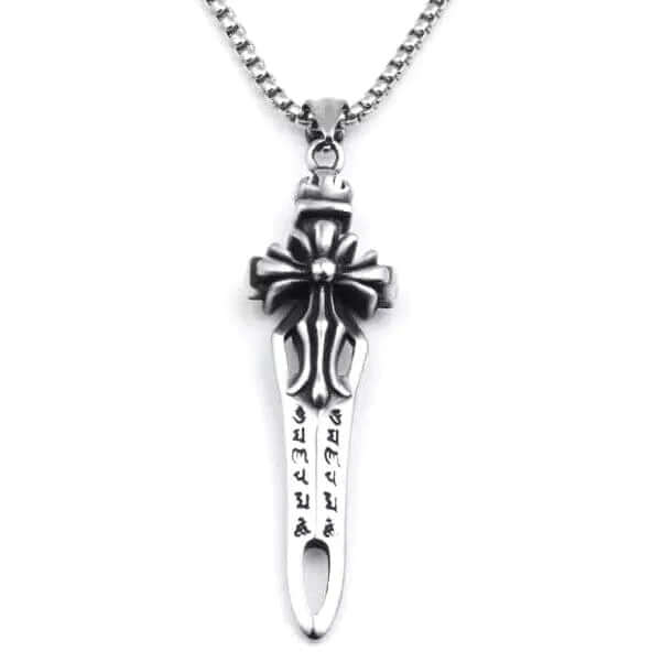 KINGS SWORD - Alloy Pendant with Stainless Steel 24inch Round Box Chain, American trending Style for Men & Boy - Image 3