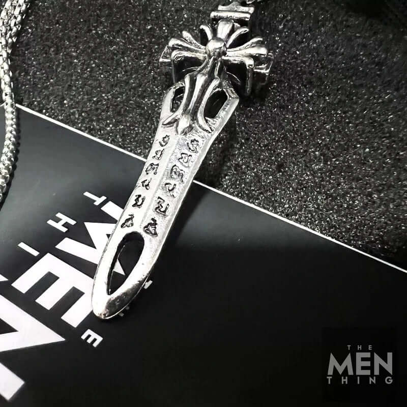 KINGS SWORD - Alloy Pendant with Stainless Steel 24inch Round Box Chain, American trending Style for Men & Boy - Image 4