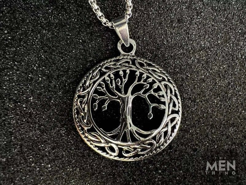 TREE OF LIFE -  Alloy Pendant with Stainless Steel 24inch Round Box Chain, American trending Style for Men & Boy - Image 6