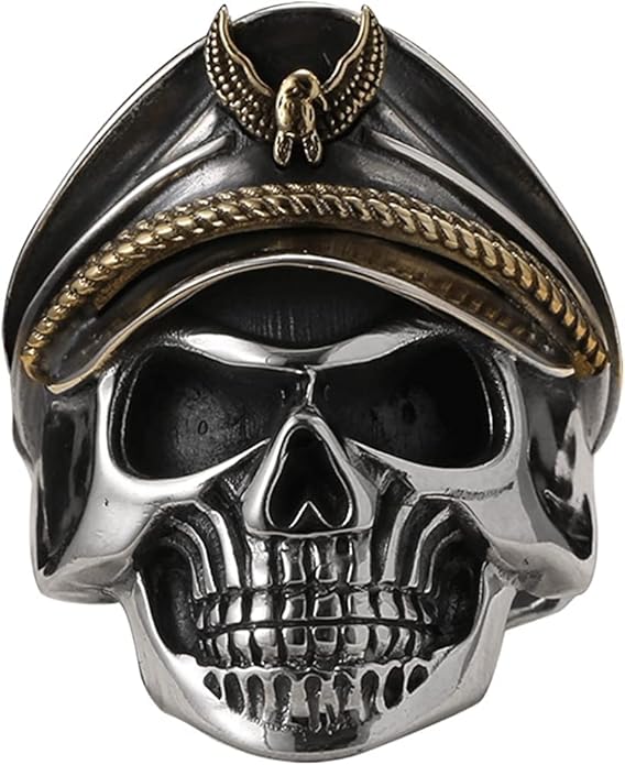 CAPTAIN SKULL - Pure Titanium Steel Ring - Luxury Collection (Size : 17,22,25) - Image 3