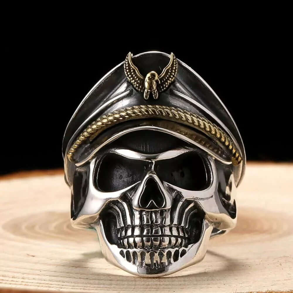 CAPTAIN SKULL - Pure Titanium Steel Ring - Luxury Collection (Size : 17,22,25) - Image 4