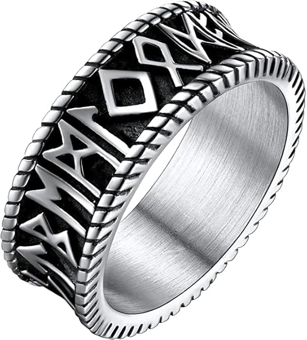 CELTIC KNOT VIKING - Titanium Steel Ring  (Silver Tone - Size 17,21,24) - Image 3