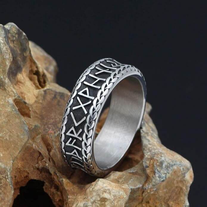 CELTIC KNOT VIKING - Titanium Steel Ring  (Silver Tone - Size 17,21,24) - Image 6