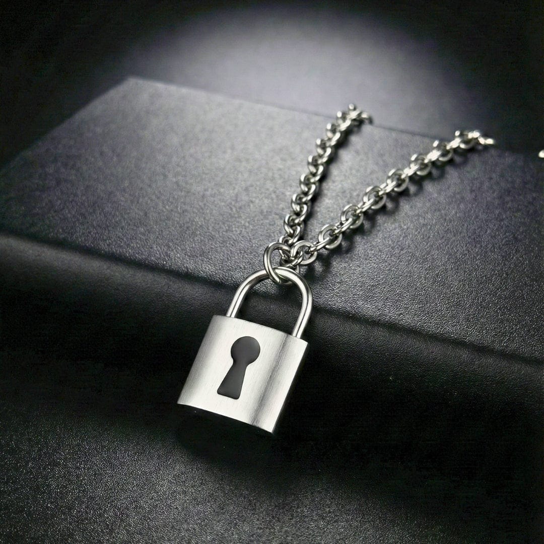 TITAN LOCK - 16mm Titanium Steel Pendant with 24inch Curb 5mm Chain for Men & Boys - Image 3