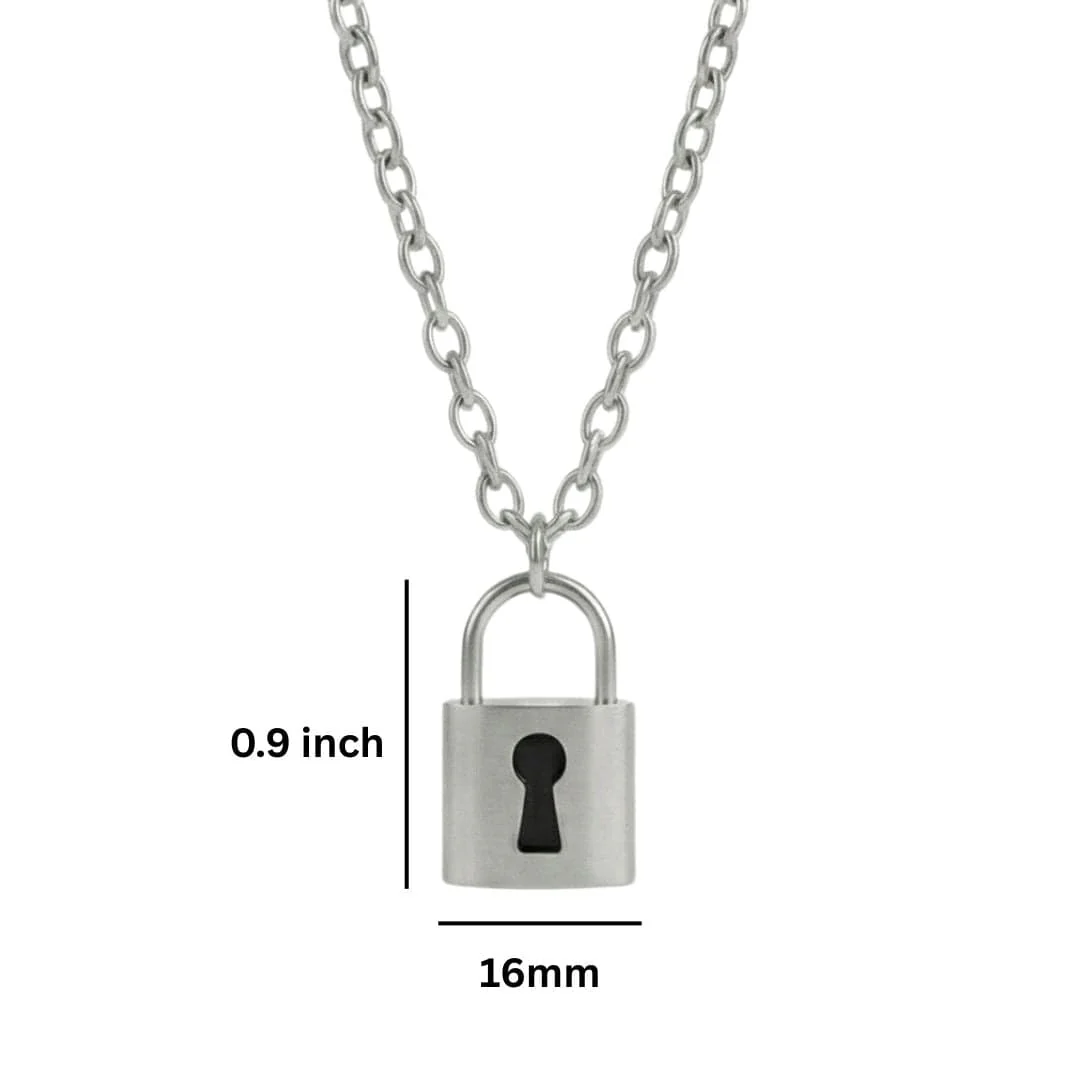 TITAN LOCK - 16mm Titanium Steel Pendant with 24inch Curb 5mm Chain for Men & Boys - Image 6